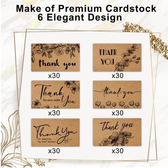 KiDEPOCH 180 Thank You Cards Small Business, Mini Thank You for Supporting. NEW - Picture 2 of 7